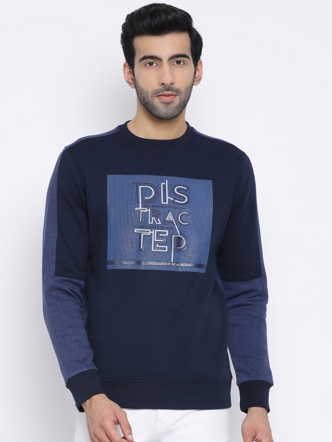 

Richlook Men Blue Printed Sweatshirt