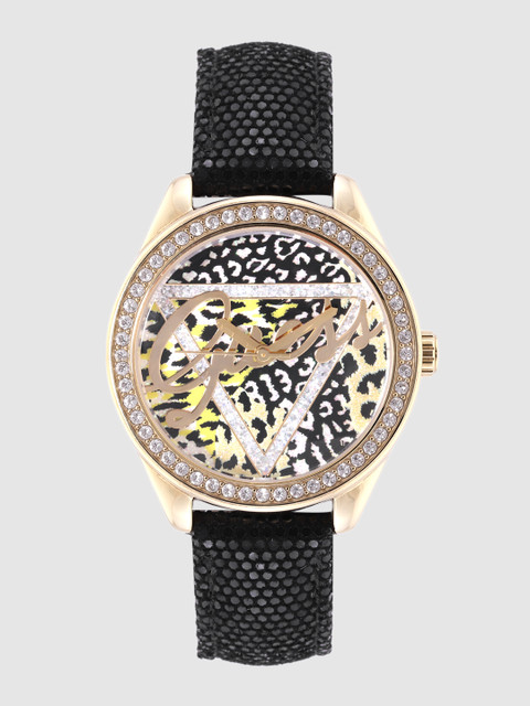 

GUESS Women Black & Yellow Analogue Watch