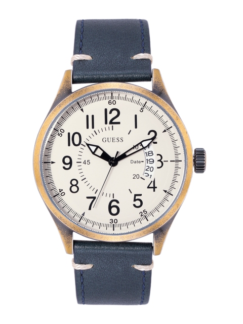 

GUESS Men Off-White Analogue Watch W1102G2