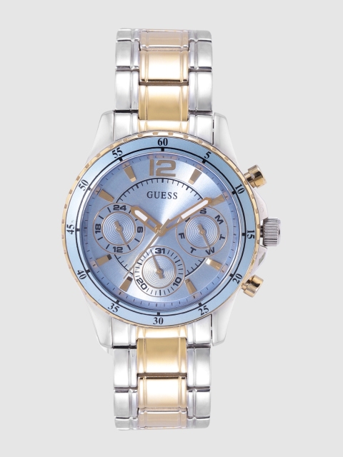 

GUESS Women Blue Gold-Plated Analogue Watch W0639L1