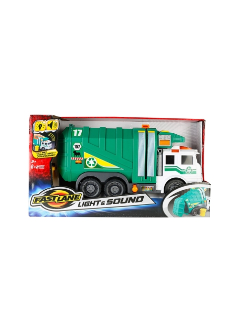 

FAST LANE Kids Green & White Garbage Truck