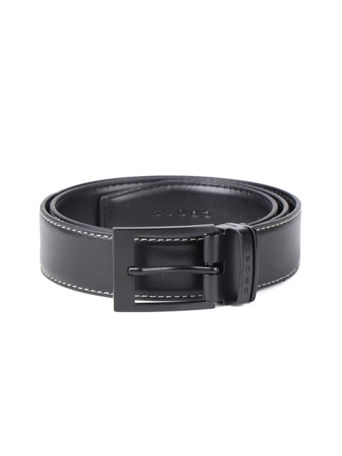 

Cross Men Black Solid Reversible Leather Belt