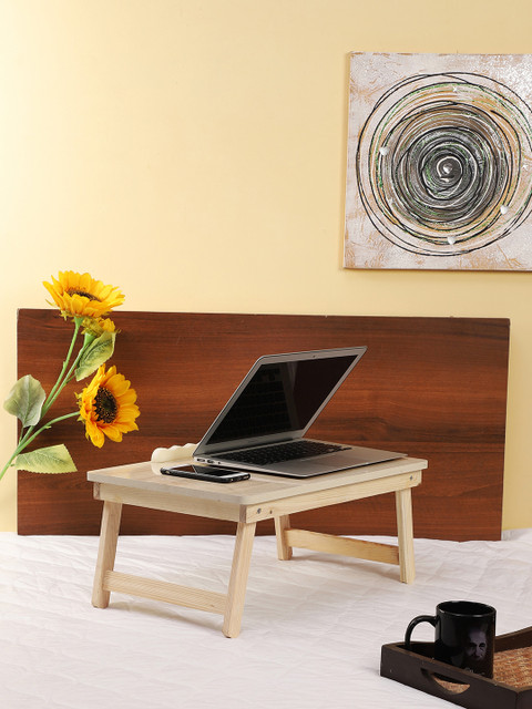 

CDI Cream-Coloured Portable Folding Laptop Cum Study Table