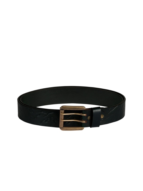 

SCHARF Men Green Textured Leather Belt