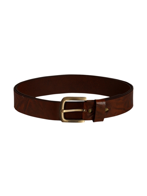 

SCHARF Men Tan Brown Solid Leather Belt