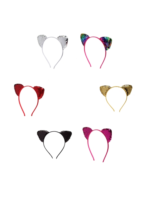 

Stoln Girls Pack of 6 Cat Ear Hairbands, Yellow