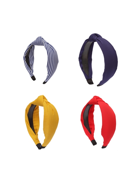 

Stoln Girls Pack of 4 Top Knot Hairband, Red