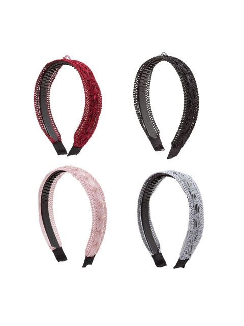 

Stoln Girls Set Of 4 Ribbon Hairband, Multi