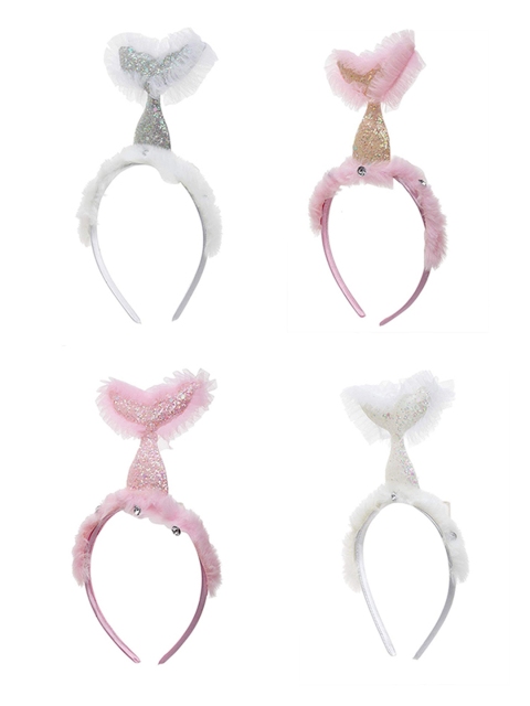 

Stoln Girls Set of 4 Solid Hairbands, Beige