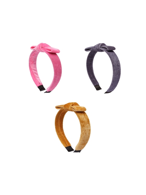 

Stoln Girls Set of 3 Bow Style On Top Hairband, Pink