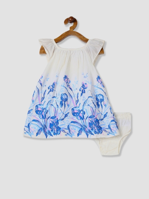 

GAP Baby White Garden Border Flutter Dress
