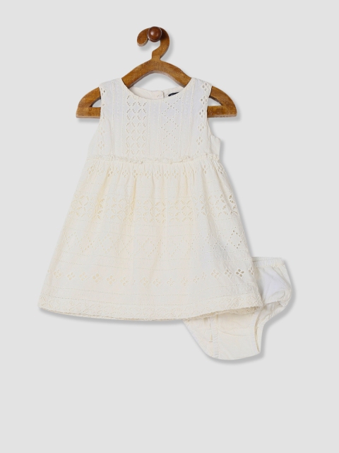 

GAP Baby White Eyelet Stripe Dress