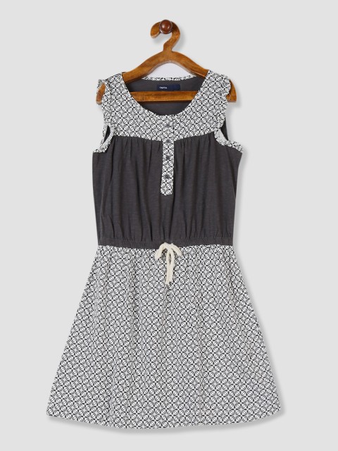 

GAP Girls Black Printed A-Line Dress