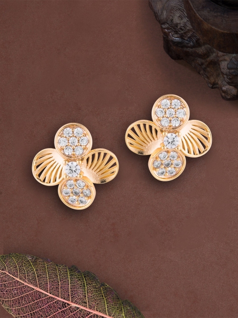 

E2O Gold-Toned & Gold-Toned Contemporary Studs