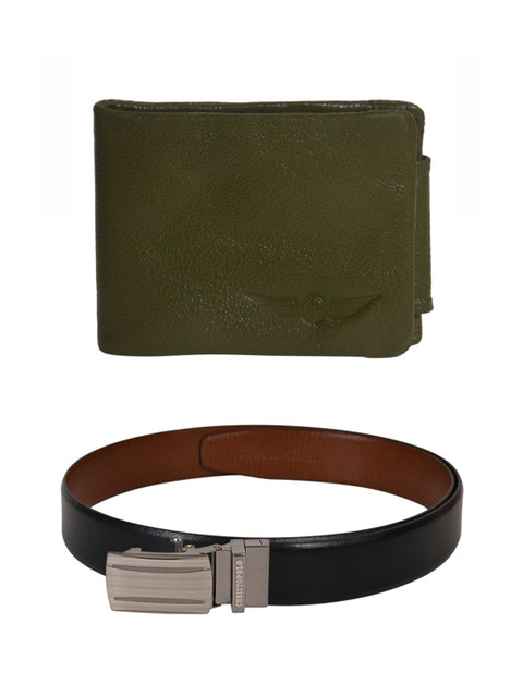 

CHRISTOPOLO Men Black & Brown Leather Reversible Solid Belt