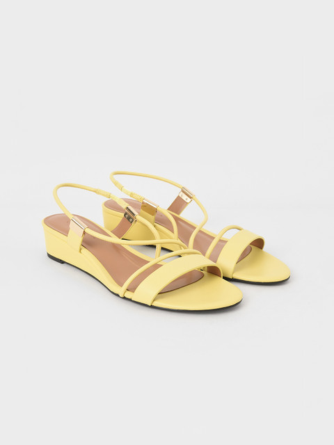 

CHARLES & KEITH Women Yellow Solid Heels