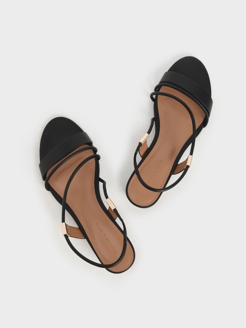 

CHARLES & KEITH Women Black Solid Heels