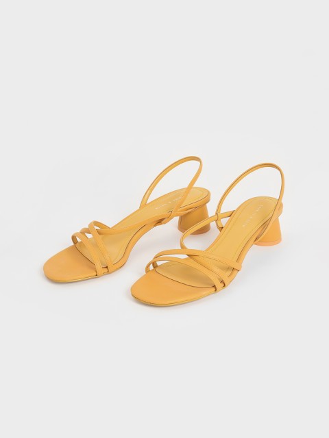 

CHARLES & KEITH Women Yellow Solid Heels