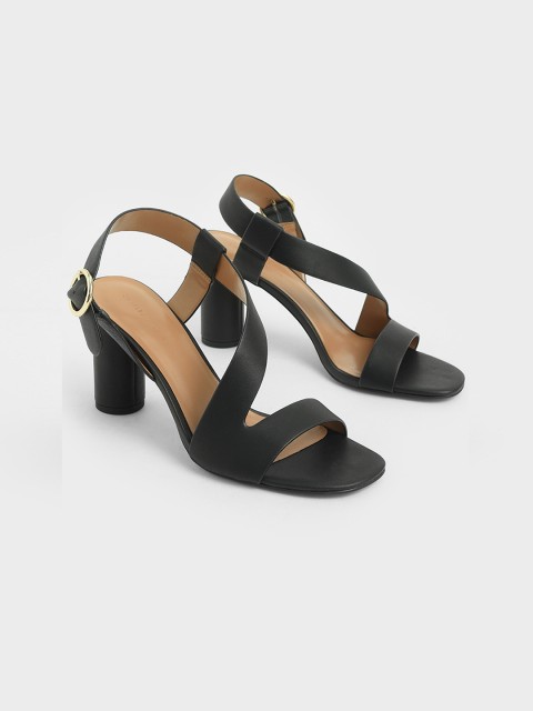 

CHARLES & KEITH Women Black Solid Sandals