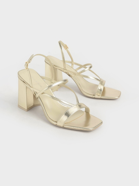 

CHARLES & KEITH Women Gold-Toned Solid Heels
