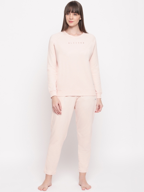 

Enamor Women Pink Solid Night Suit