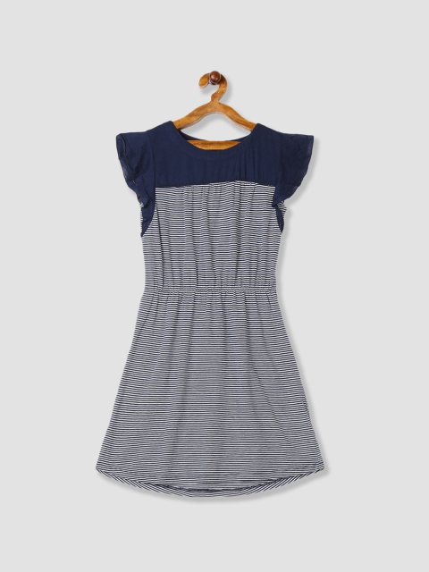 

GAP Girls Blue Striped A-Line Dress