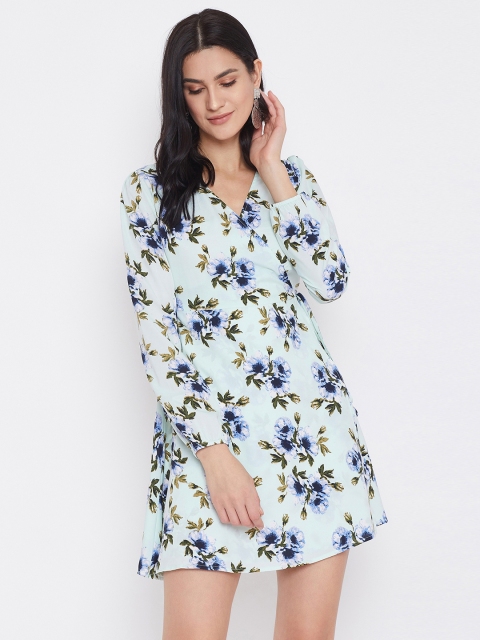 

Berrylush Women Green Printed A-Line Dress