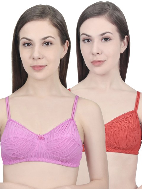 

Innocence Women Pack of 2 Solid Bras 12370216-1-12373984-1, Purple