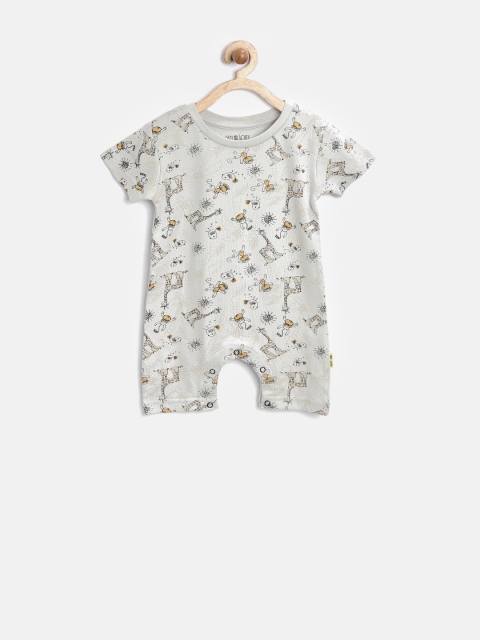 

Gini & Jony Girls Grey Printed Romper
