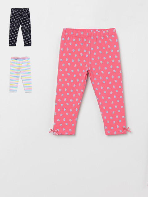 

max Girls Pack of 3 Leggings, Pink