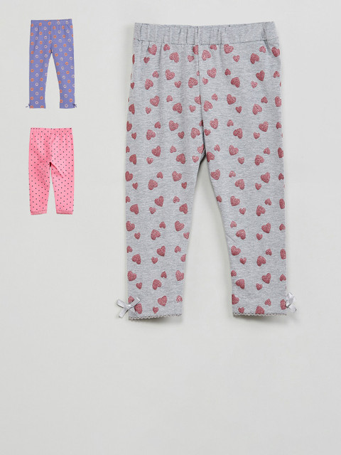 

max Girls Pack Of 3 Leggings, Grey