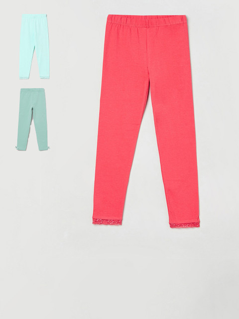 

max Girls Pack Of 3 Leggings, Pink