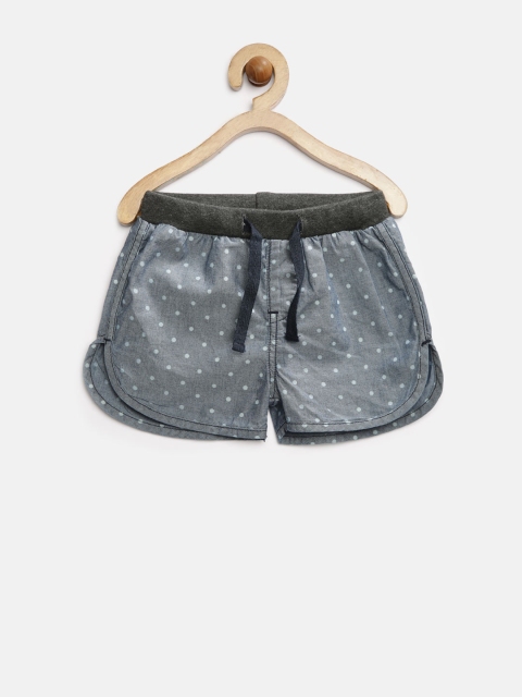 

Gini & Jony Baby Girls Blue Dot Print Shorts