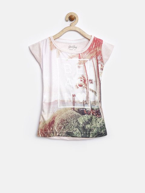 

Giny & Jony Girls Multicoloured Digital Print Top, Multi
