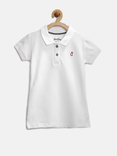 

Giny & Jony Girls White Polo T-shirt