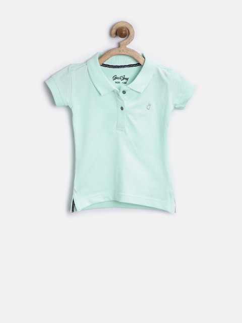 

Gini & Jony Girls Mint Green Polo T-shirt