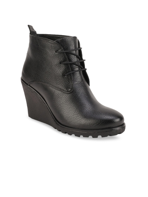 

Bruno Manetti Women Black Printed Heeled Boots