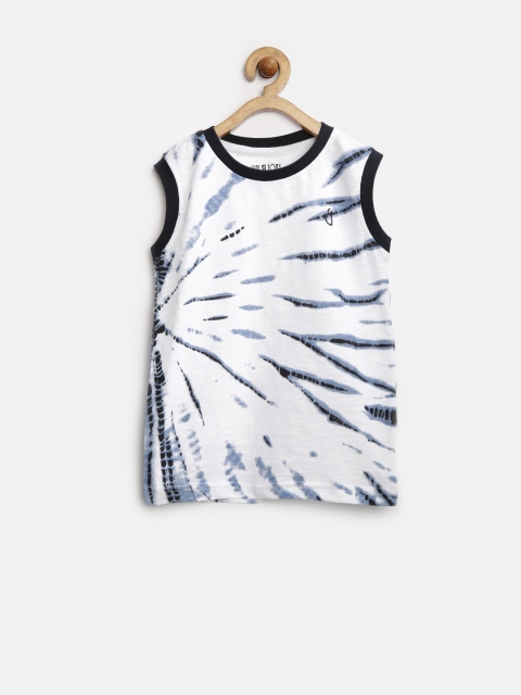 

Gini & Jony Boys White Tie-Dyed T-shirt