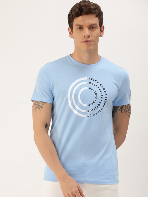 

Being Human Men Blue Printed Round Neck T-shirt