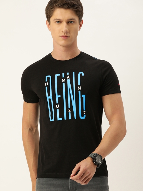 

Being Human Men Black Printed Round Neck T-shirt