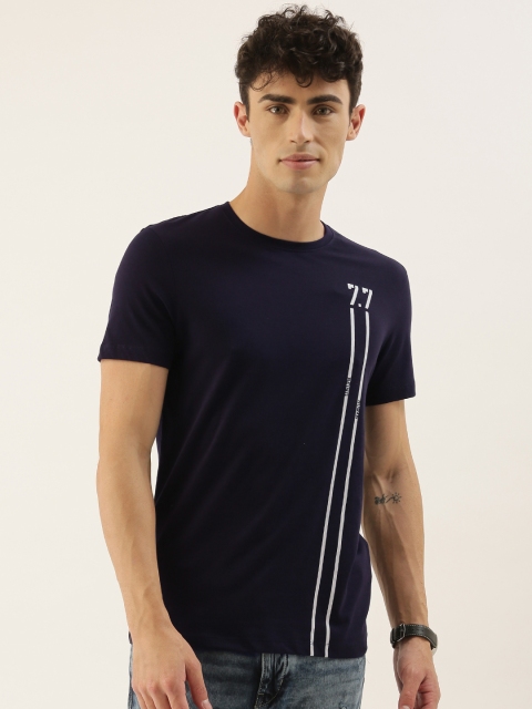 

Being Human Men Navy Blue Printed Round Neck T-shirt