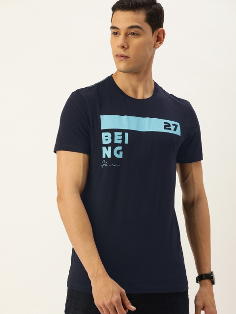 

Being Human Men Navy Blue Printed Round Neck T-shirt
