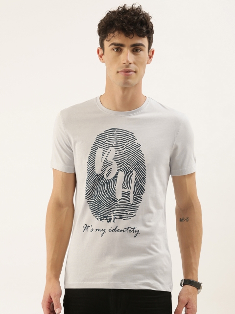

Being Human Men Grey Printed Round Neck T-shirt