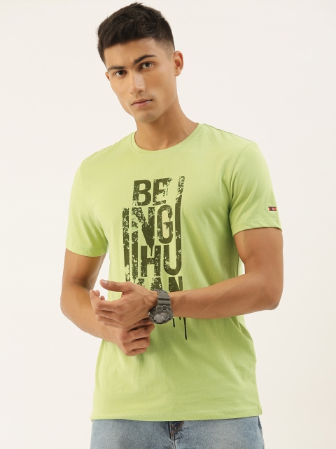 

Being Human Men Green Printed Round Neck T-shirt