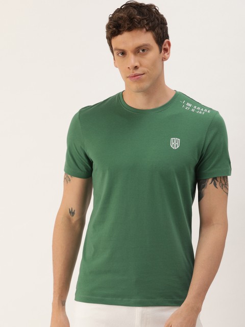 

Being Human Men Green Solid Round Neck T-shirt