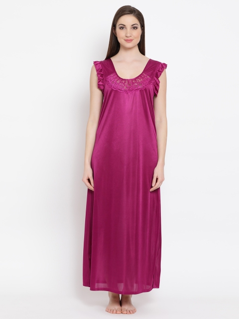 

Clovia Magenta Nightdress NSM282P14
