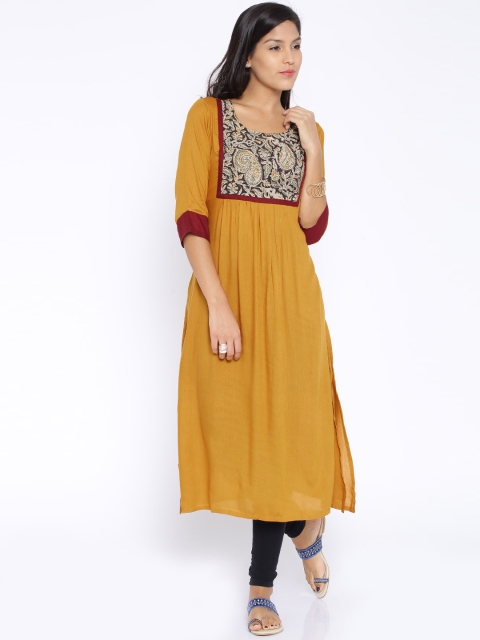

Desi Weavess Mustard Yellow Kurta