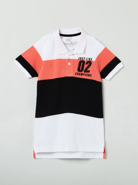

max Boys Multicoloured Striped Henley Neck T-shirt, Multi
