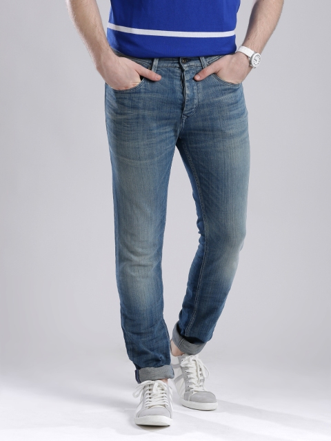 

Tommy Hilfiger Blue Washed Slim Tapered Fit Stretchable Jeans