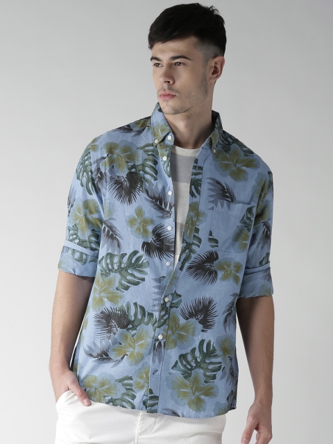 

Tommy Hilfiger Blue Tropical Print New York Casual Shirt